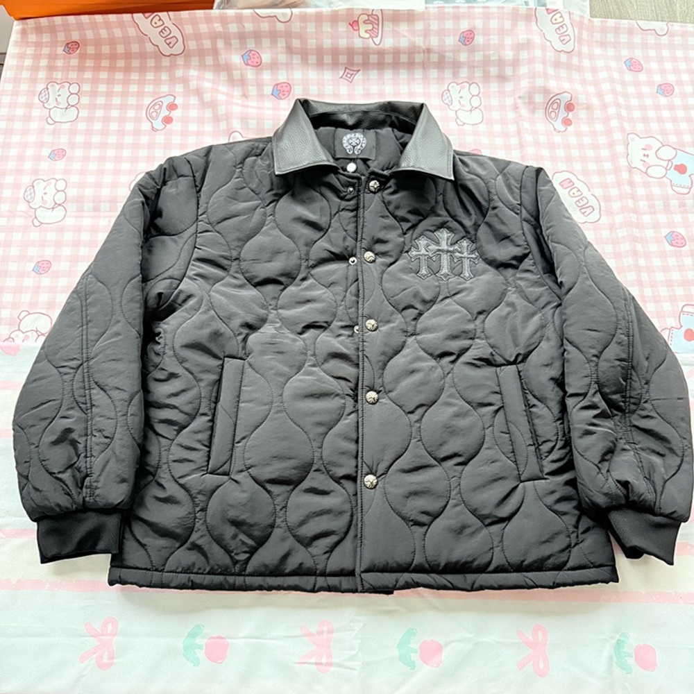 Chrome Hearts Black Quilted Jacket